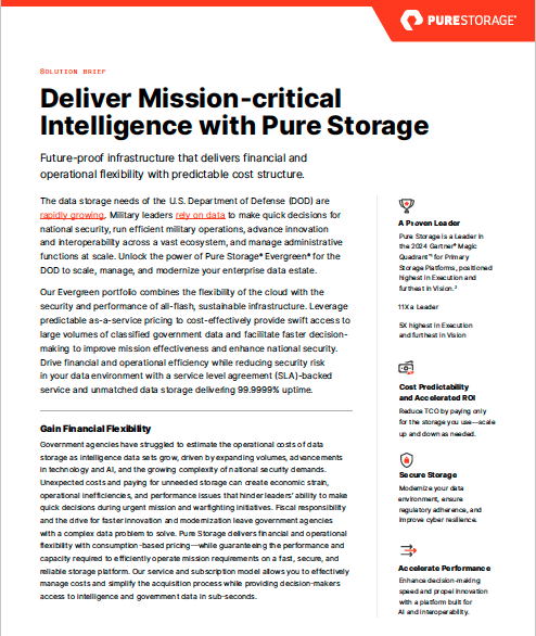 Pure Storage defense solution brief